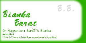 bianka barat business card